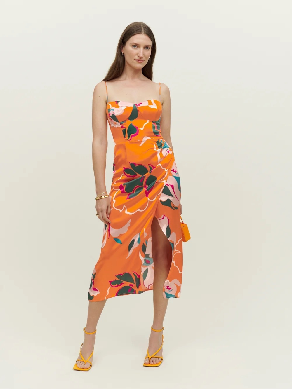 Reformation Marguerite Silk Dress